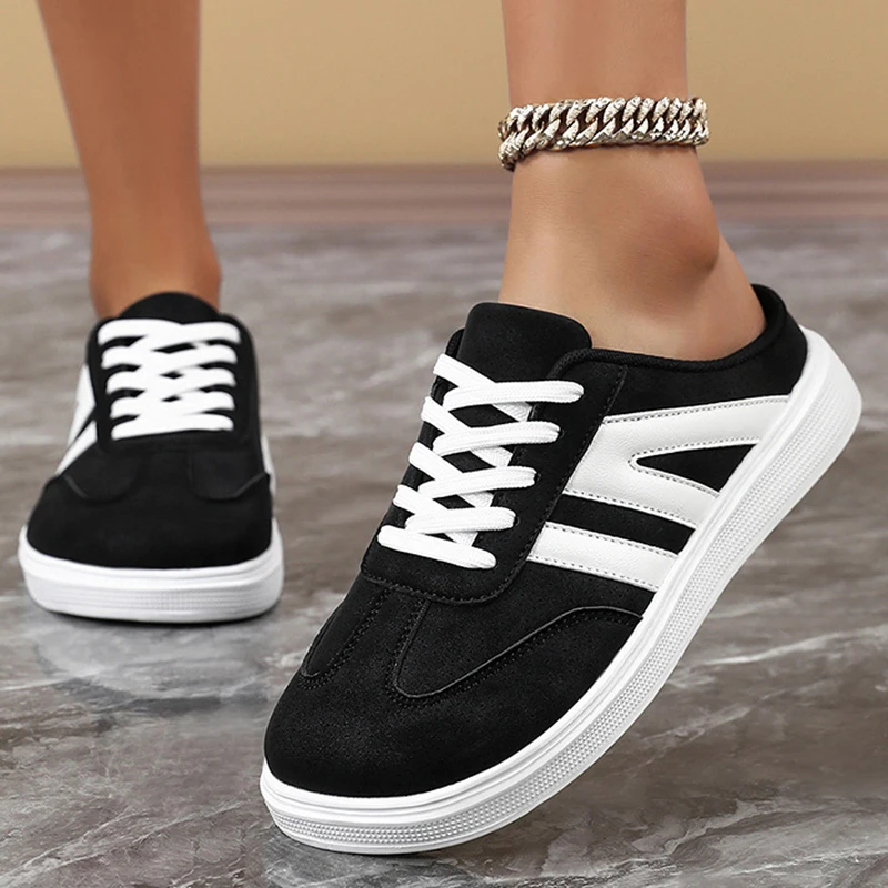 Wide Toe Women Slippers Casual Versatile Soft Sole Wide Last Shoes Walking Sneakers Comfortable Barefoot Breathable Mesh Shoes
