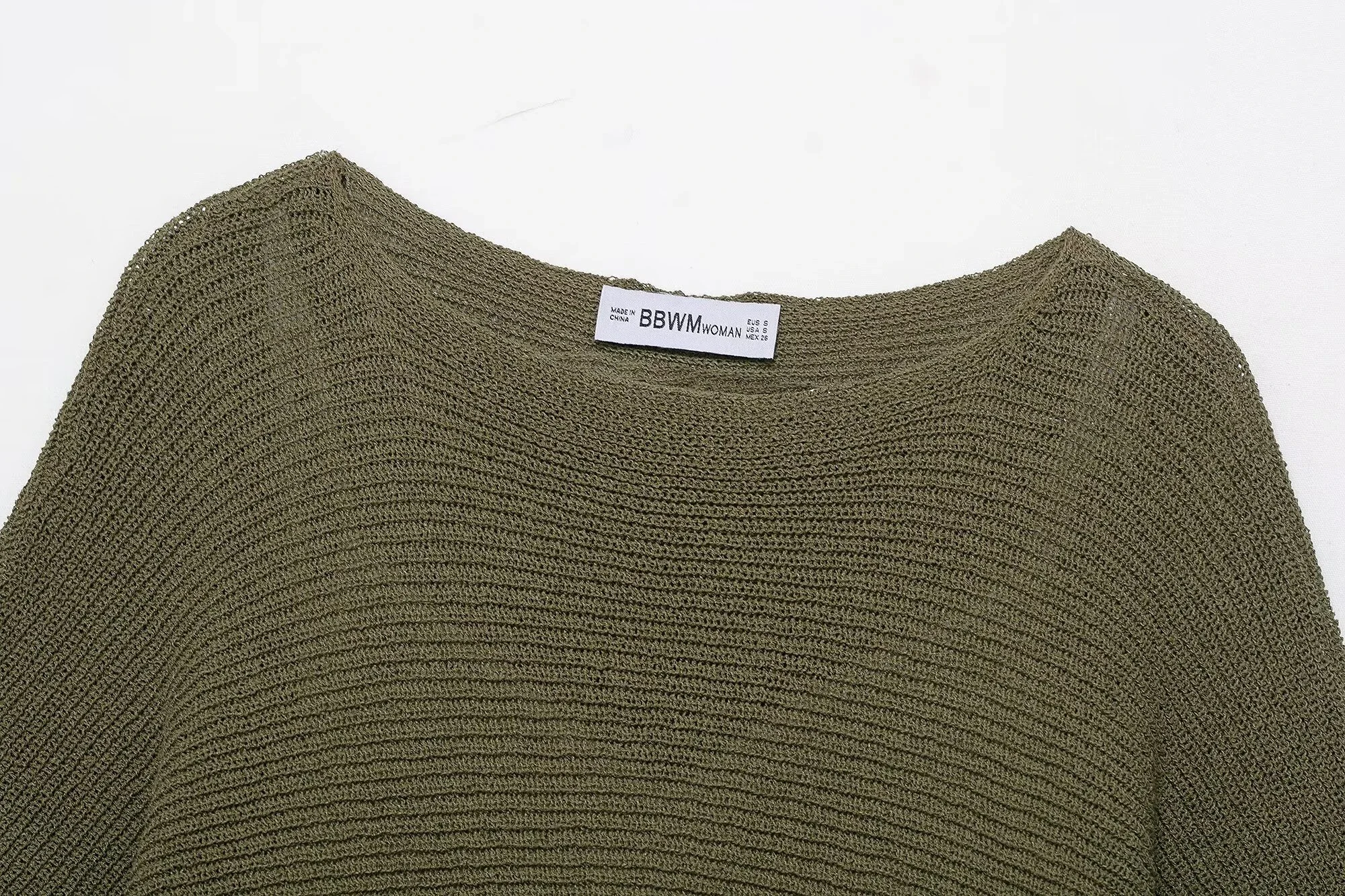 خريف منتج جديد المرأة قصيرة الأكمام الدانتيل الربط قطعة واحدة الرقبة قصيرة الأكمام محبوك قميص القرن كم #6