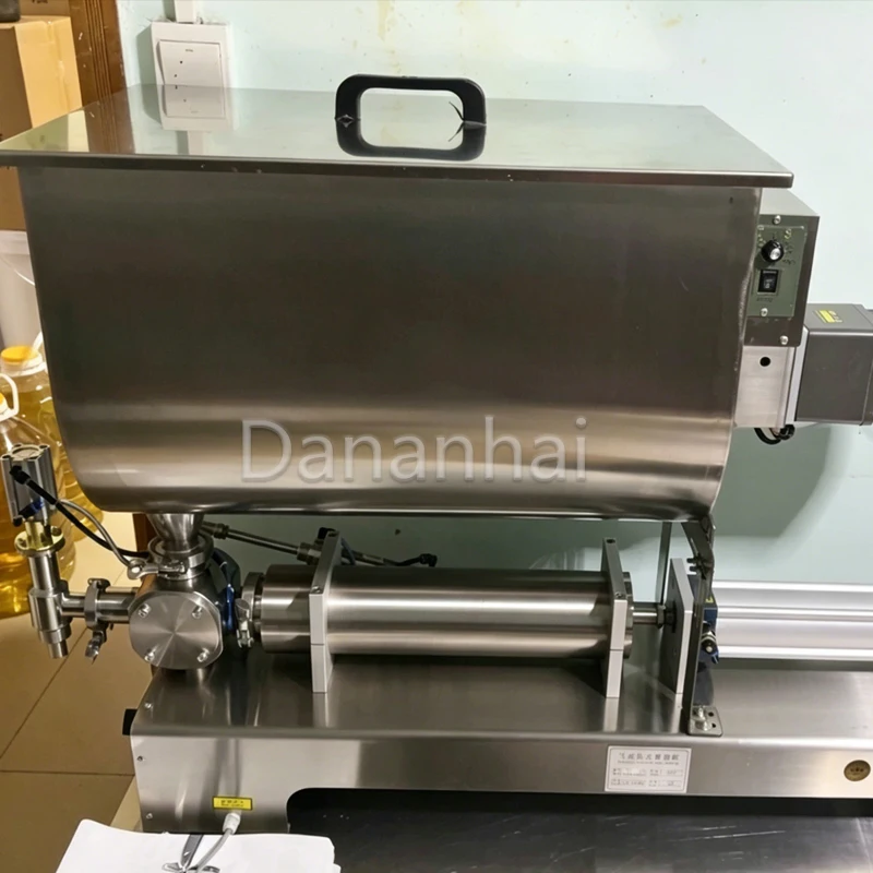 Máquina Llenadora de Salsa de Pimienta Horizontal, Mezcladora de Pasta Caliente Cuantitativa para la Industria Alimentaria