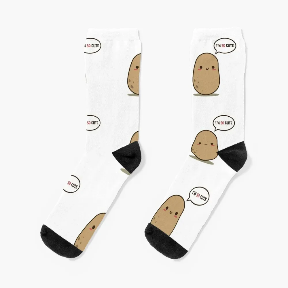 

I'm so cute potato Socks floor christmass gift sport Ladies Socks Men's