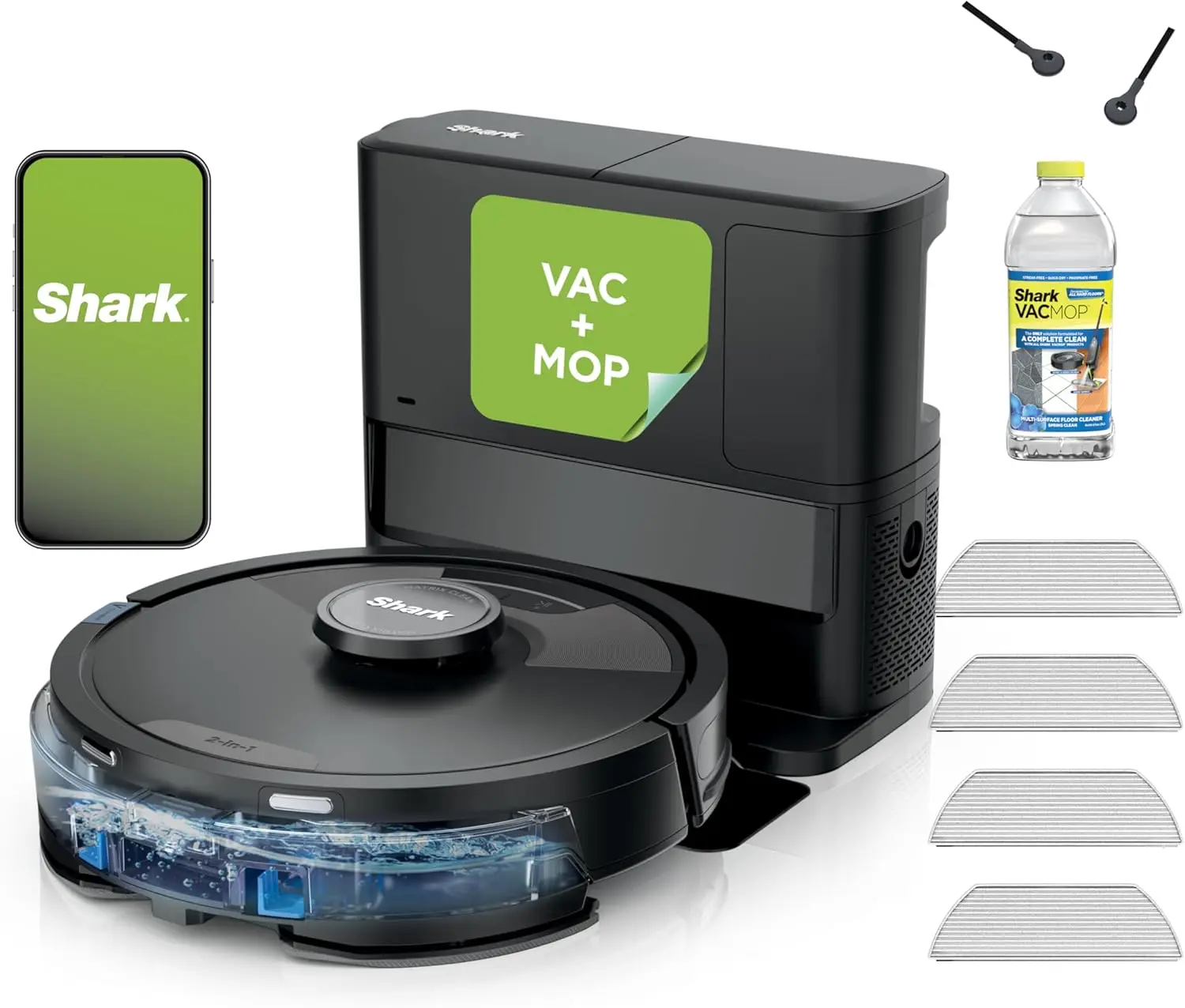 

Self-Empty Robot Vacuum and Mop with HEPA Base, Sonic Mopping, Matrix Clean for Pet Hair