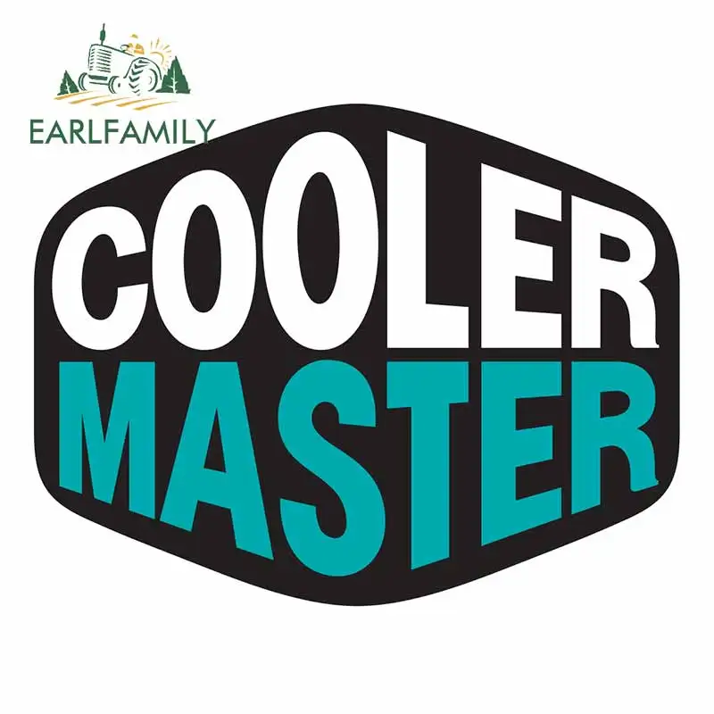 EARLFAMILY 13cm x 10.3cm For Cooler Master Motorcycle Car Stickers Graffiti Decal Laptop Windows Waterproof Occlusion Scratch