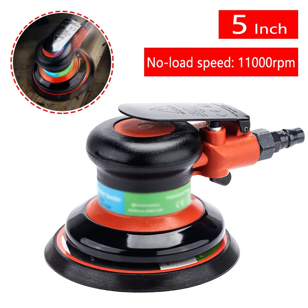 

5Inch Pneumatic Grinder 11000rpm Air Grinder Car Beauty Waxing Polishing Machine Industrial Grade Pneumatic Orbital Sander Tool