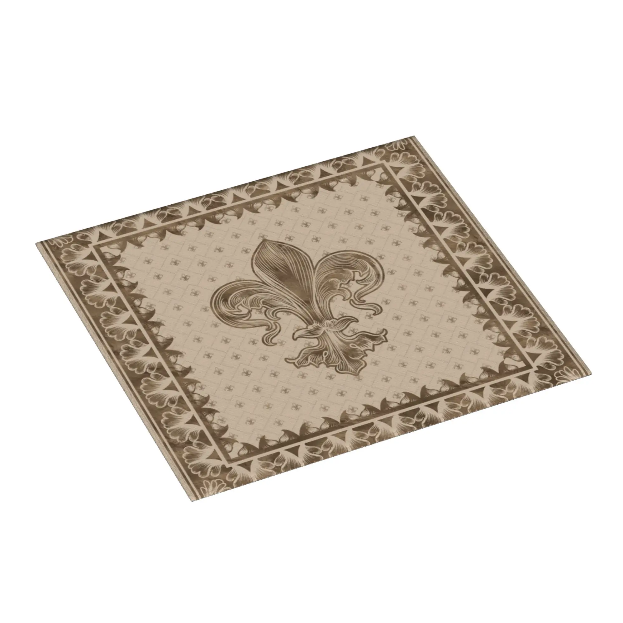 Fleur De Lis Non‑Slip Waterproof Absorbent Barware Tableware Oil Proof Reusable  Bathroom Drying Mat For Kitchen