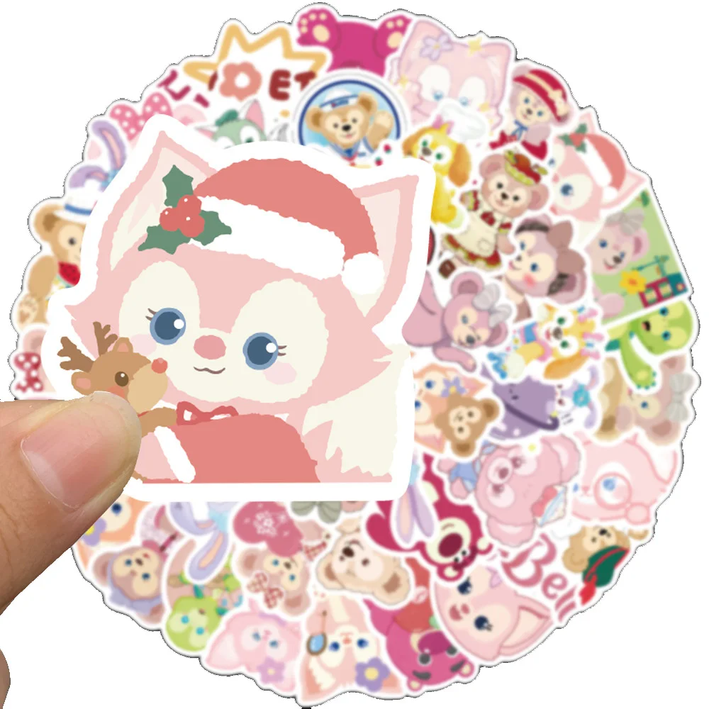 10/30/50/100pcs Cute Disney LinaBell Duffy Bear StellaLou Decoration Stickers for Suitcase Fridge Waterproof Kawaii Sticker Pack