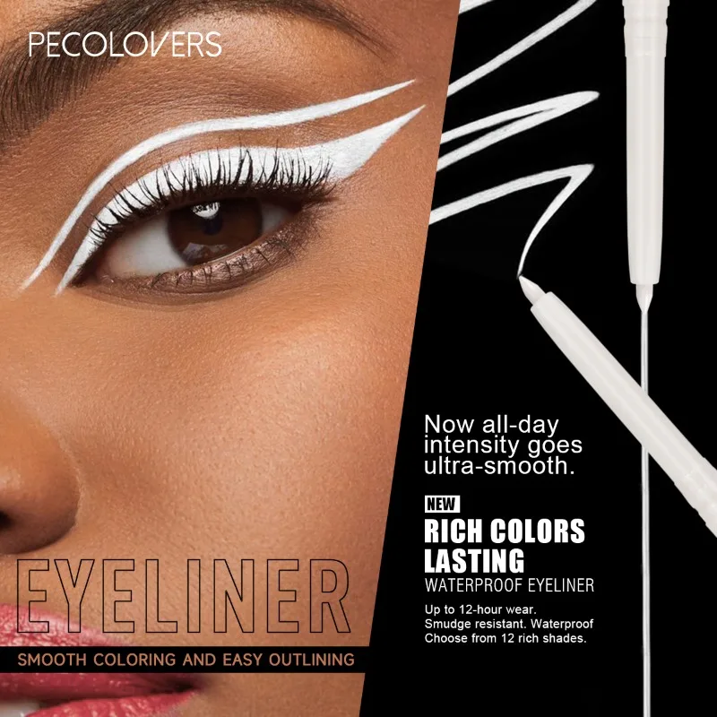 Stylo Eyeliner de couleur soyeuse imperméable, facile à glisser, riche en couleur, Anti-taches, adapté aux Festivals de musique et aux fêtes, 1 pièce
