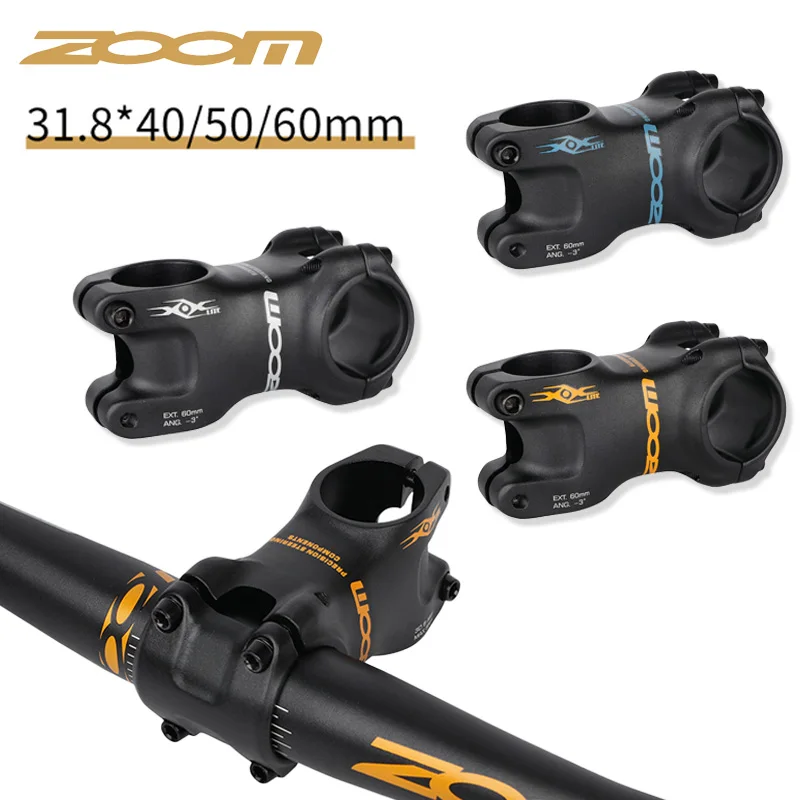 

Велосипедный вынос ZOOM 31,8x40/50/60 мм, легкий вынос руля из алюминиевого сплава для MTB, шоссейного велосипеда, короткий вынос, велосипедные аксессуары