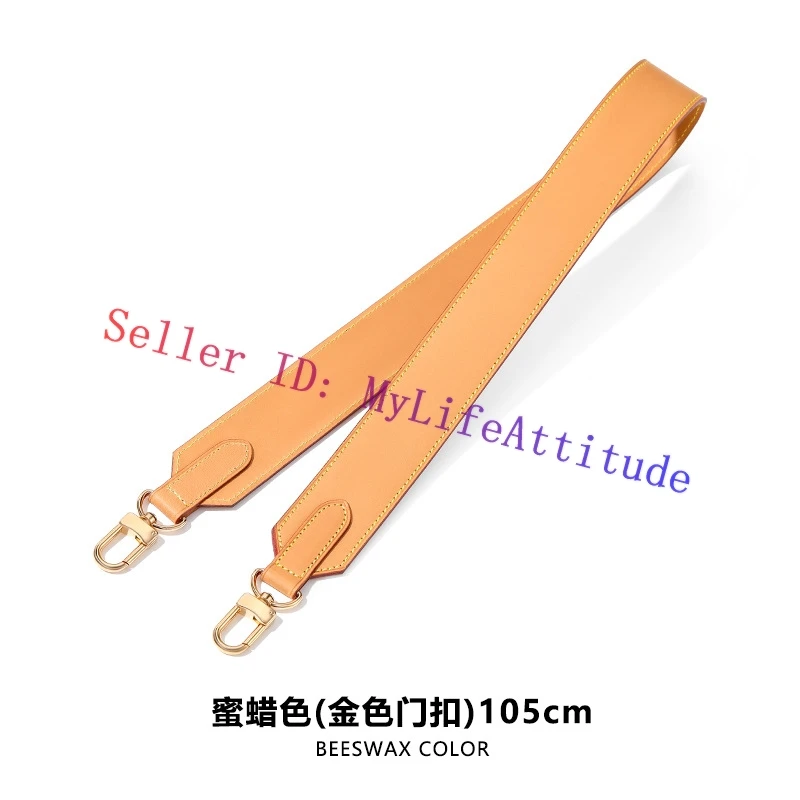 

Natural Beige Calf Leather Non-adjustable Bag Strap For Designer Lady Handbag Purse Tote Women Shoulder Carry Belt 2 Sizes