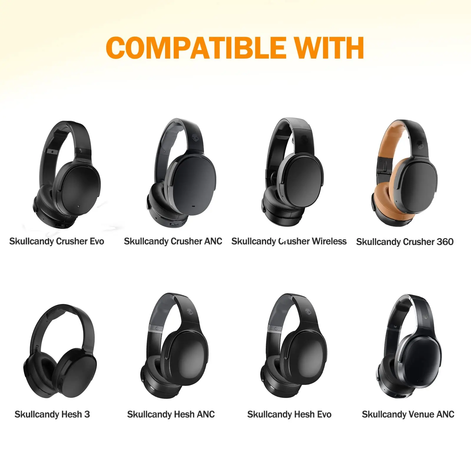 Replacement Cooling-Gel Earpads Earmuff Cushion Fit for Skullcandy Hesh3 ANC Evo Crusher Wireless Venue Headphone Earpads