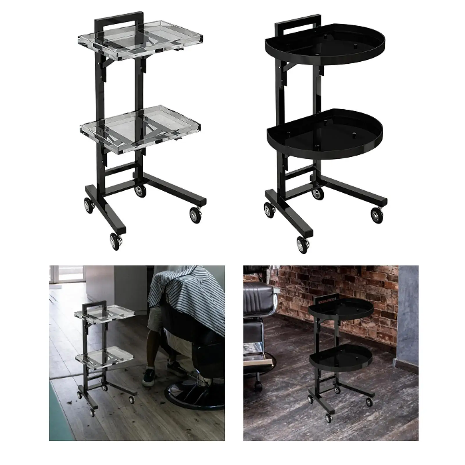 Salon Rolling Cart Tray,Hairstylist Cart,Practical,Barber Service Cart,Salon Trolley Cart,Salon Tray Cart on Wheels for Shops