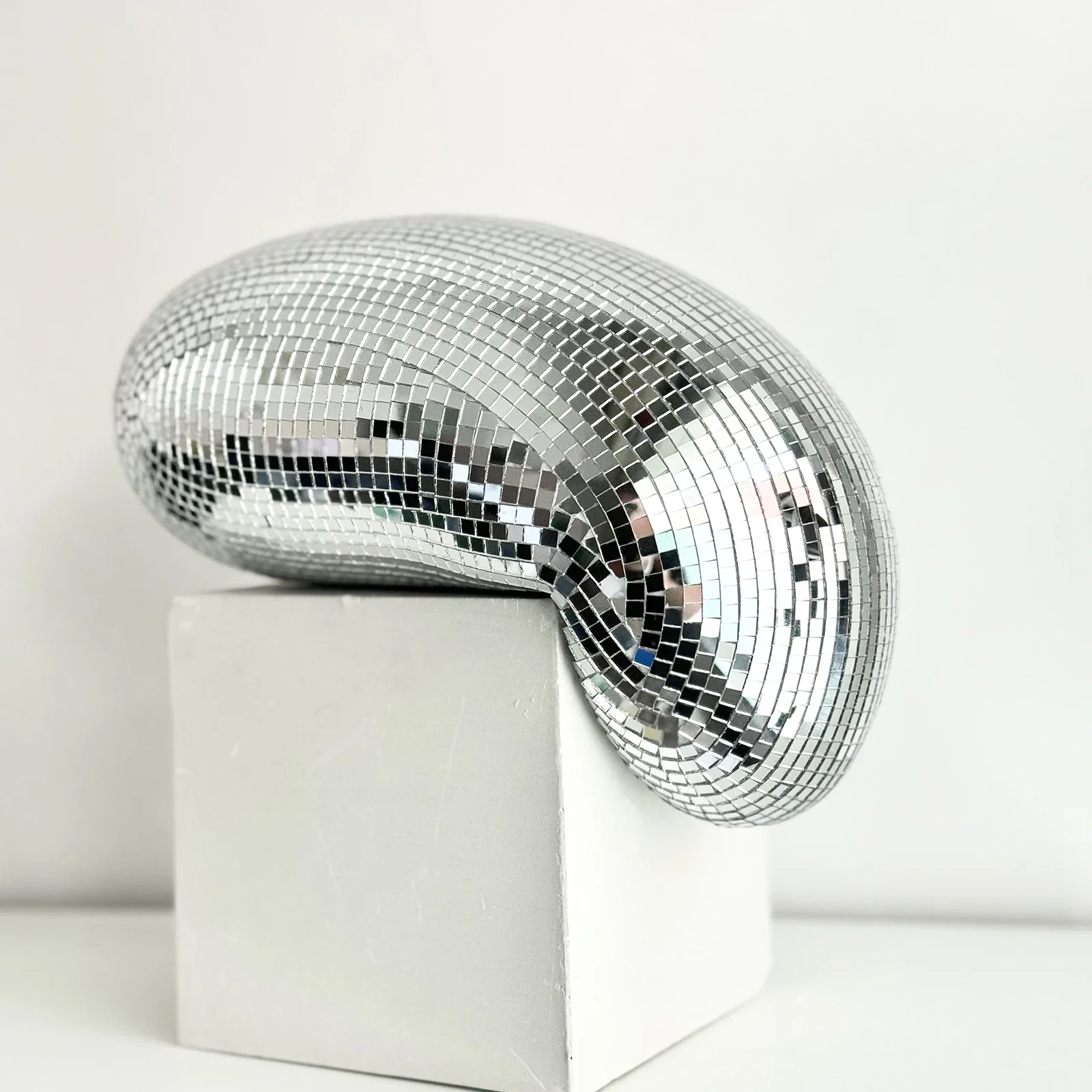Melted Disco Ball Modern Home Decor Handmade Mirror Ball Aesthetic Room Decor Melting Disco Ball Bling Funky Room Decor