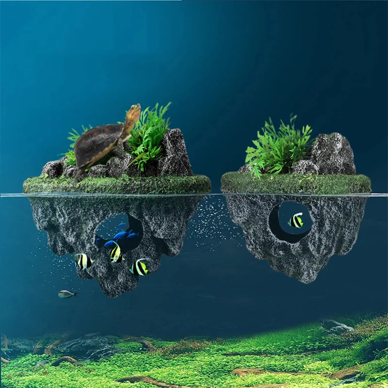 Resin Fish Tank Artificial Stone Decoration Aquarium Stone Ornament Creative Floating Stones Simulation Accessories For Terrariu