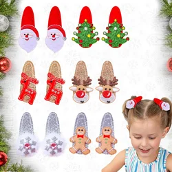 Cute Reindeer Christmas Hair Clip for Women with Side Bangs and Snowflake BB Clip hair clips for girls