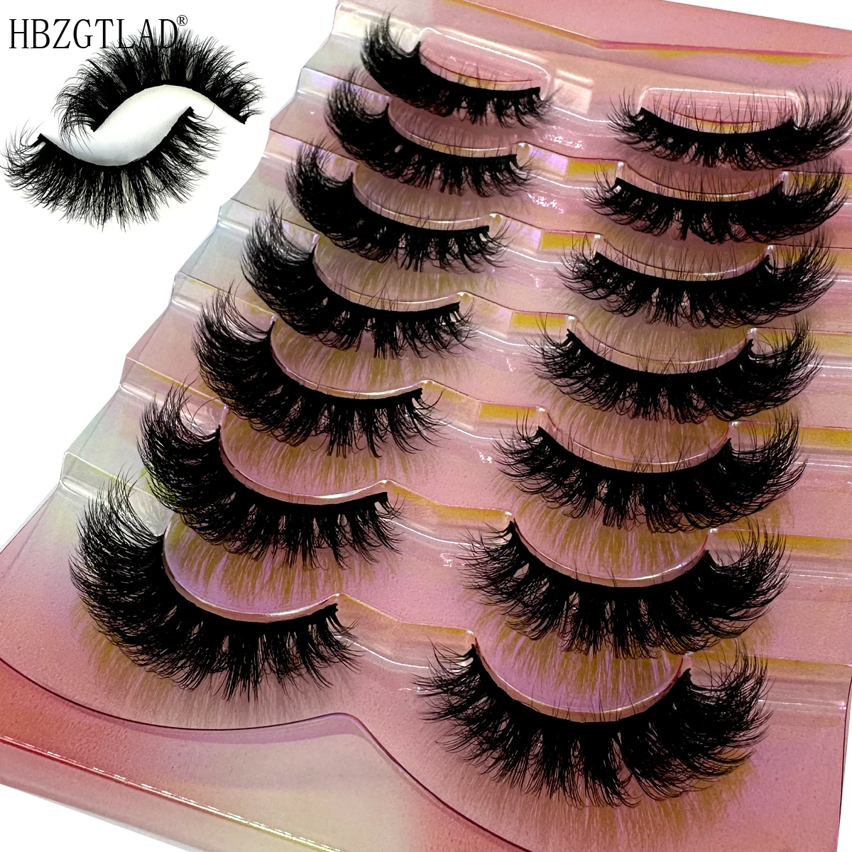 New Handmade 3D Mink Eyelashes Curled Winged Natural Realistic Messy End Eye Elongated Thick False Eyelashes Soft Fake Eyelashes