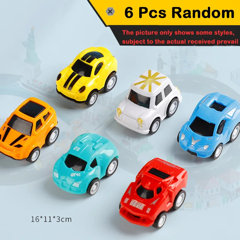 6Pcs Many Colors Boomerang Car Mini Toy Car Children Gift Mini Pull Back Let Go Fast Car Racer Vehicles For Kids