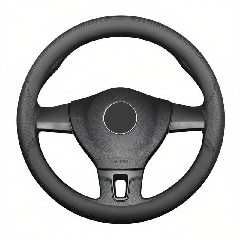 Universal Leather Car Steering Wheel Cover for Volkswagen Golf ID3 ID4 ID6 Jetta Teramont Passat T-Roc Tiguan Tayron Tavendor