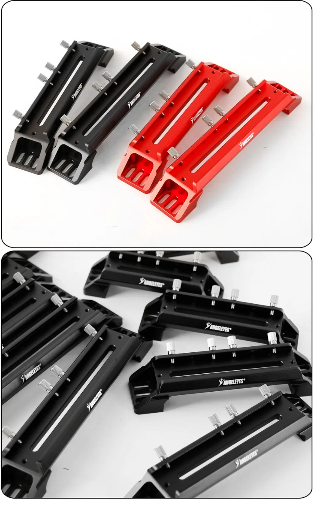 Maniglia con scanalatura a coda di rondine a forma di U 105-375mm per Sky-watcher con scatola a specchio con guida a stella Accessori astronomici Rosso/Nero