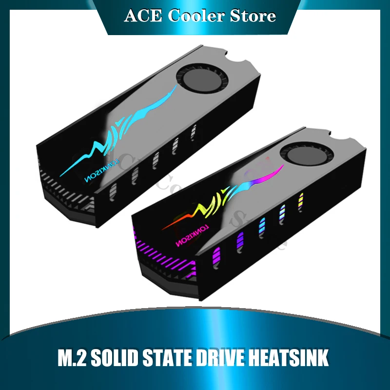 M2 SSD ฮีทซิงค์ Cooler M.2 2280 NVME NGFF Solid State Hard Disk หม้อน้ําความร้อน Pad Desktop PC Cooling ARGB AURA SYNC