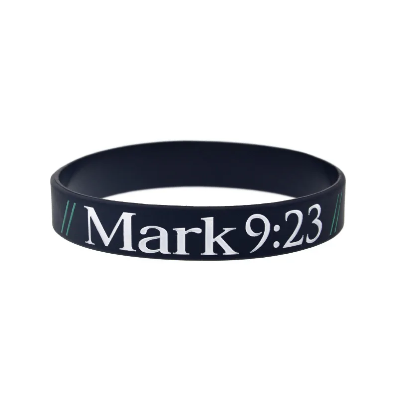 50 Stück christliches Andachtsgeschenk, Silikon-Gummi-Armband, Mark 9:23, Matthäus 6:33, EPHESIANS 6:10, PSALM 46:10 – Detail 7