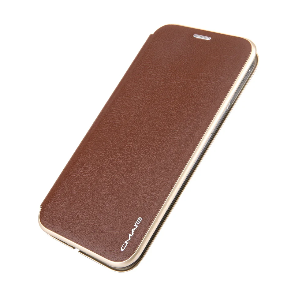 CMAI2 Luxury Plain Leather Case for iPhone 14 Pro Max 7G 8G XR XS Max 11 Pro 12 13 Mini 14 Plus Magnetic Flip Cover