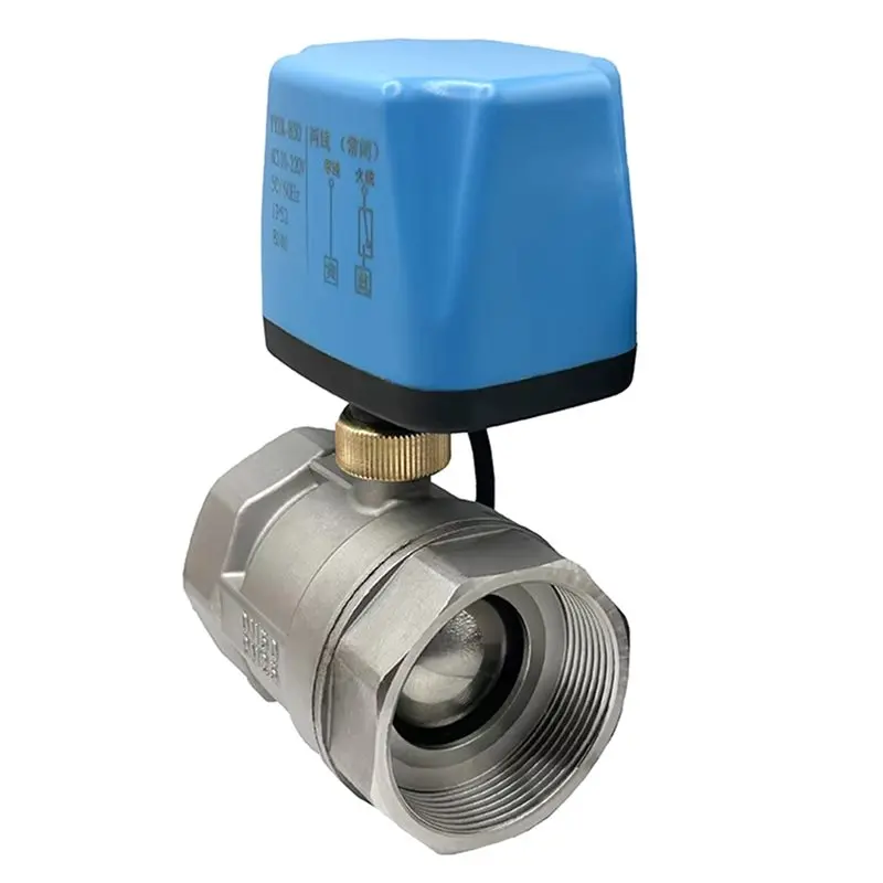 

Электрический шаровой кран ABKY с нормально закрытым/открытым затвором, из нержавеющей стали, 2 дюйма (DN50), 220В, для управления подачей воды в системах отопления