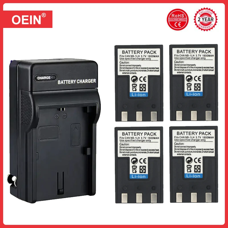 

Battery NB-1L NB-1LH for Canon S110 Digital ELPH S110 S200 S230 S300 S330 S400 S410 PowerShot 100 200 Batteries Charger 1600mAh