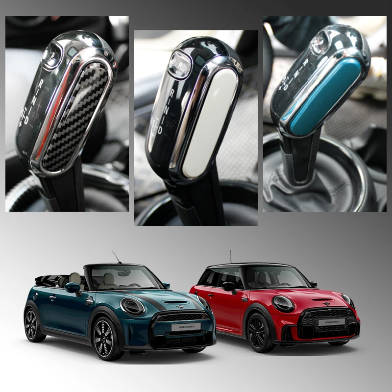 Cubierta decorativa de cabeza de palo de engranaje de coche para BMW MINI Cooper S F54 F55 F56 F57 F60 Clubman, accesorios interiores, pegatina de