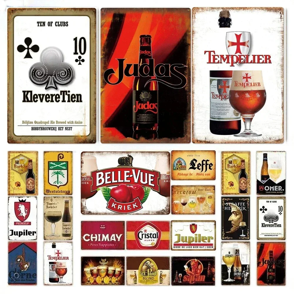 

1Pc Vintage Beer Brand Sign Metal Aluminum Plaque Poster Decorative Plaque Home Decor Man Cave Bars Pub Workshop Wall Decoration