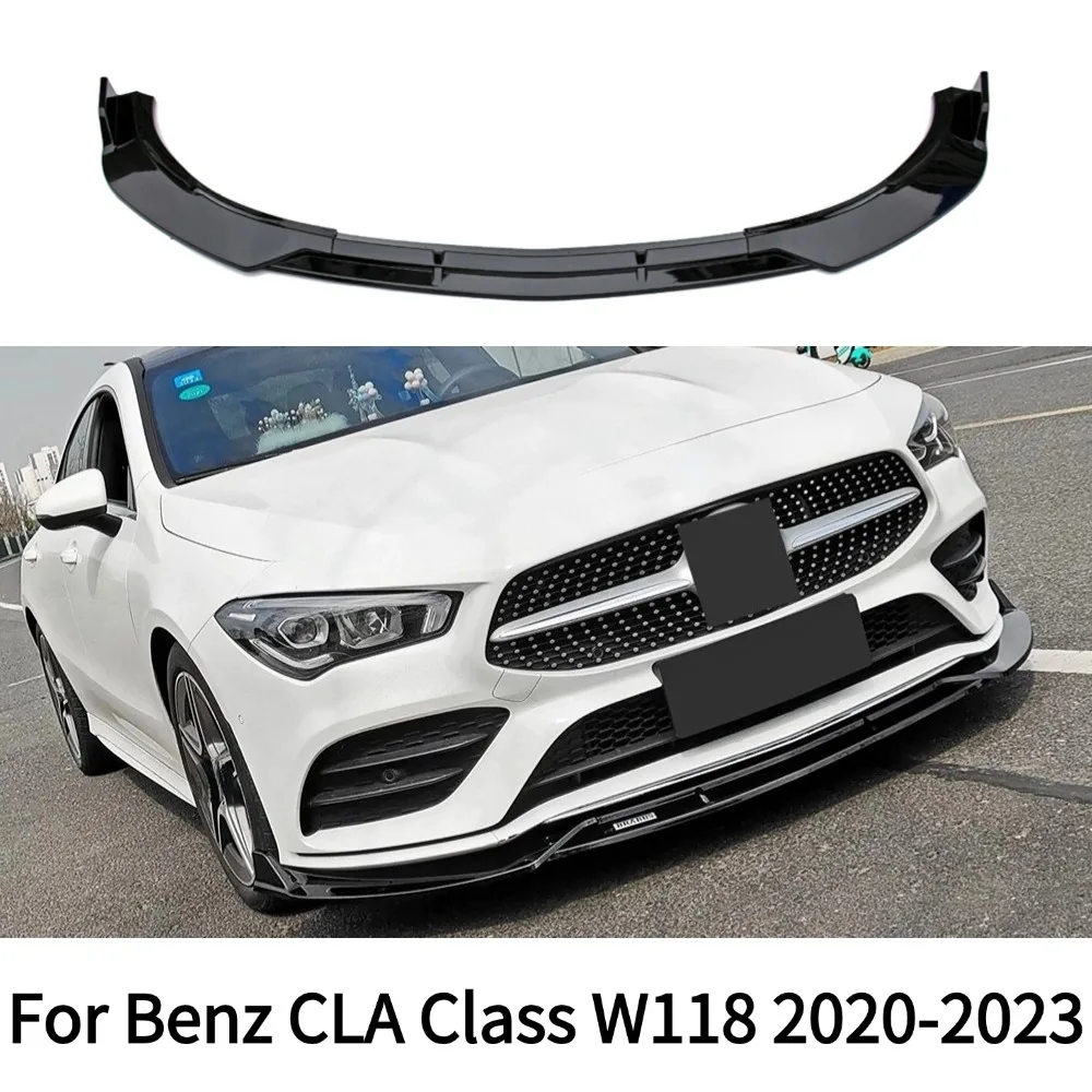 

For Mercedes-Benz CLA Class W118 C118 X118 2020 2021 2022 2023 Front Diffuser Splitter Bumper Lip Chin Tuning Accessories For