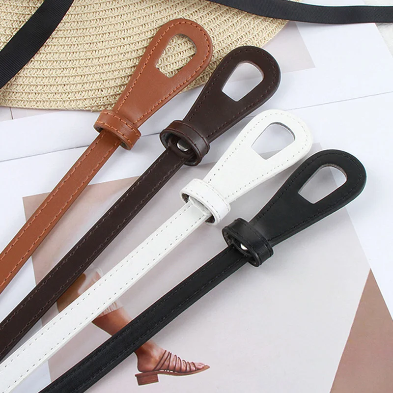 Thin Knot Belts for Women Belt Lady Waistband Soft PU Leather Belt Black Coffee Straps Wild Long Dress Coat Accessories Luxury