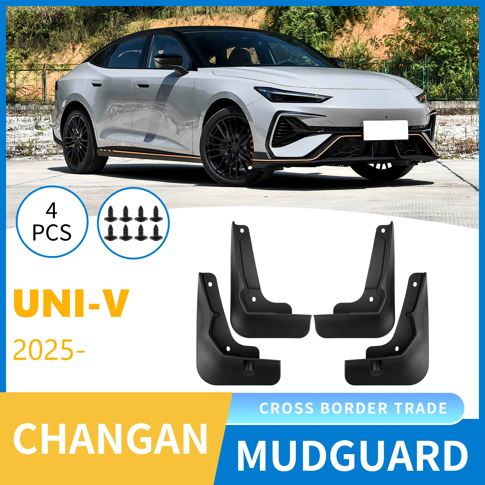 

Mudguard For Changan Gravity Univ UNI-V 2025 car tire mudguard sheet,Front Rear Flares Splash Guards Cover Car Accessorie