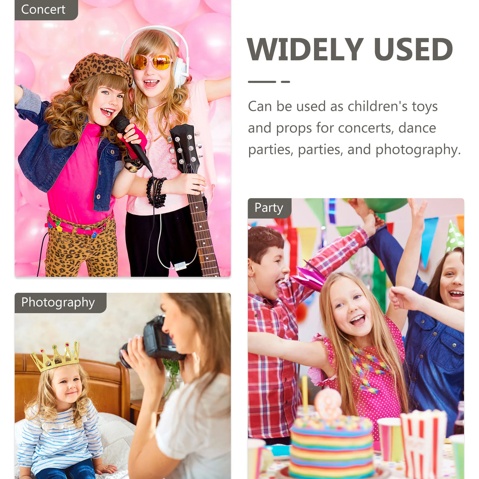 

3Pcs Cartoon Animal Costume Set Kids Cotton Mouse Headband Bow Tie Tail Party Supplies Performance Props Cartoon Headband