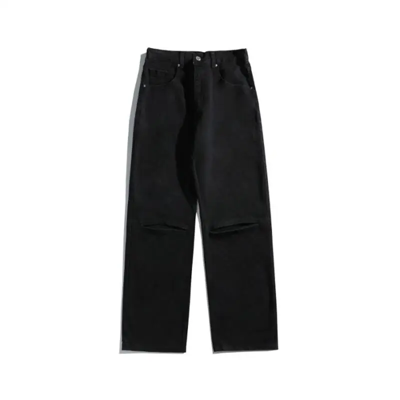 Broken Hole Jeans Men's Spring And Autumn New Trendy Brand American Straight Tube Loose Casual Long Pants