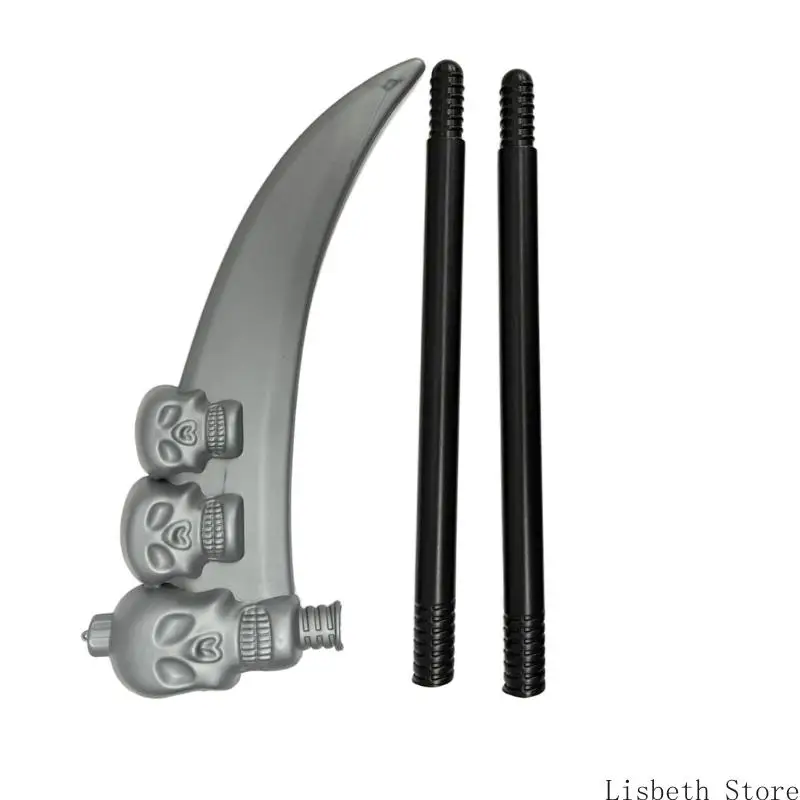 124A Sensenmänner, Halloween-Kostüm, Sensenmänner, gefälschte Waffen, Totenkopf, künstliche Klinge, Sicheln, für