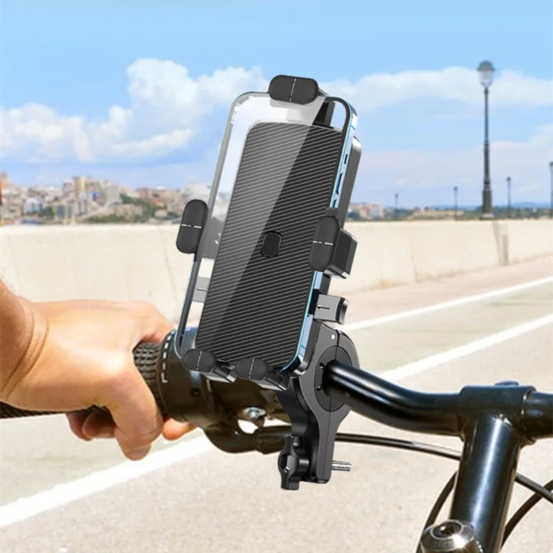 Universal Motorcycle Bicycle Phone Holder Handlebar Stand Mount Bracket for 4.7-7 inch Mobile Phone Stand