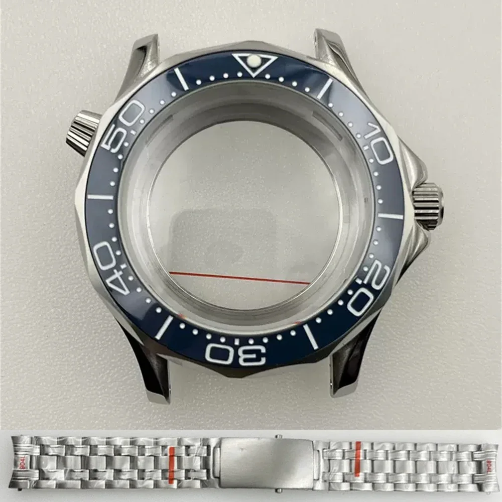 นาฬิกาผู้ชาย DIY อะไหล่ NH35 กรณี 42 มม.กระจกนูนสแตนเลสสตีลชุดสายคล้องคอสําหรับ NH35 NH36 4R35 4R36 การเคลื่อนไหว 31 มม.