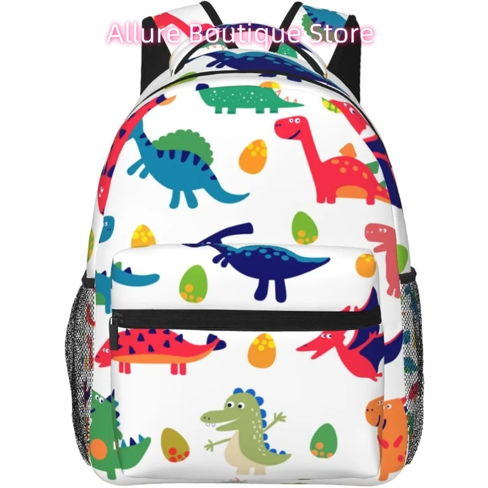 

laptop bag back to school Colorful Dinosaur Lightweight Laptop Backpack Lightweight Multipurpose Travel Casual Daypack Unisex Co