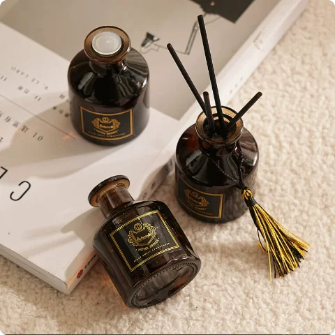 Hot Sell 50ml Reed Diffuser Hotel Style Home Fragrance Air Freshener Long‑Lasting For Bedroom Bathroom Toilet Decor Men Gift