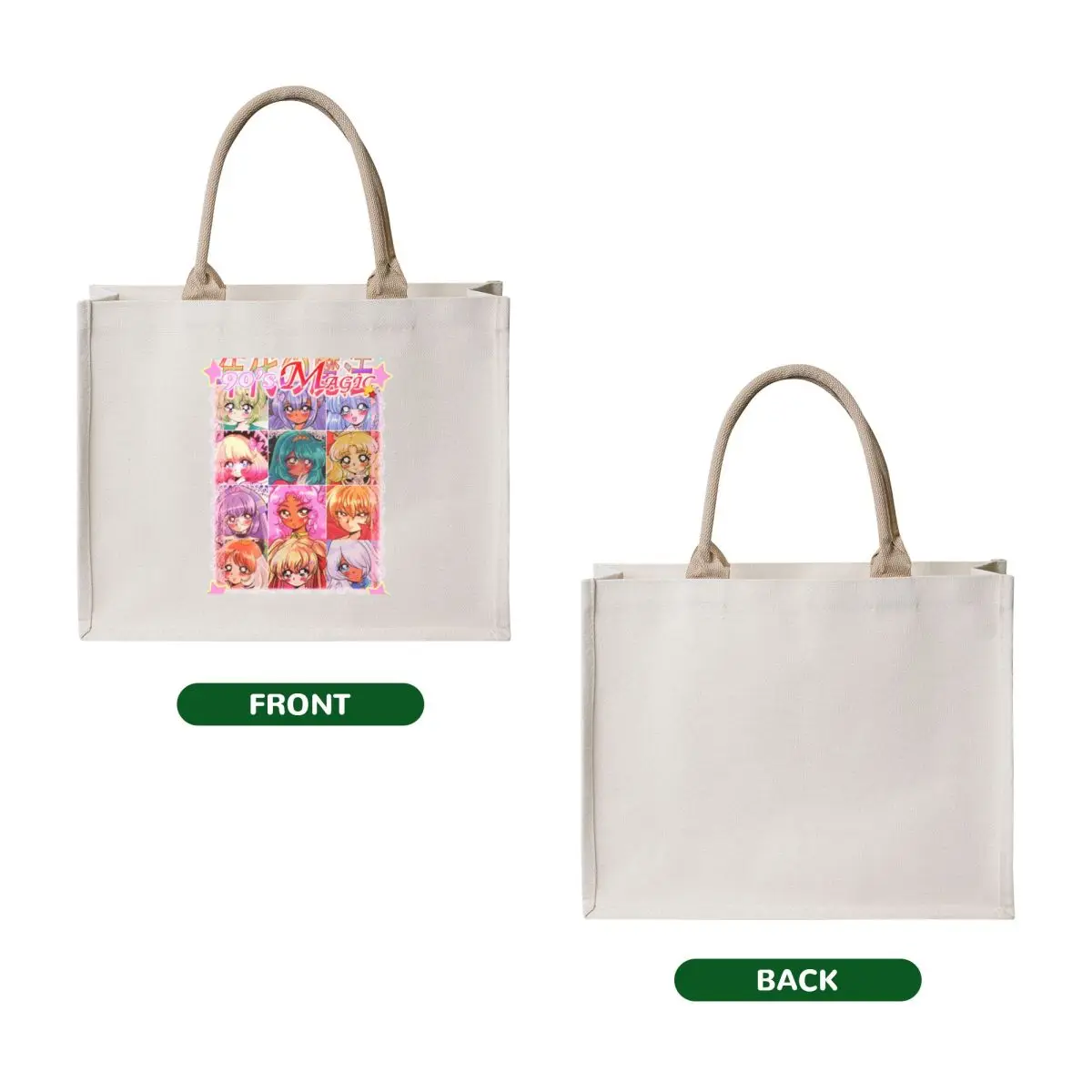 90s Magic Tote Bag Canvas stote bag bag luxury women reusable shopping