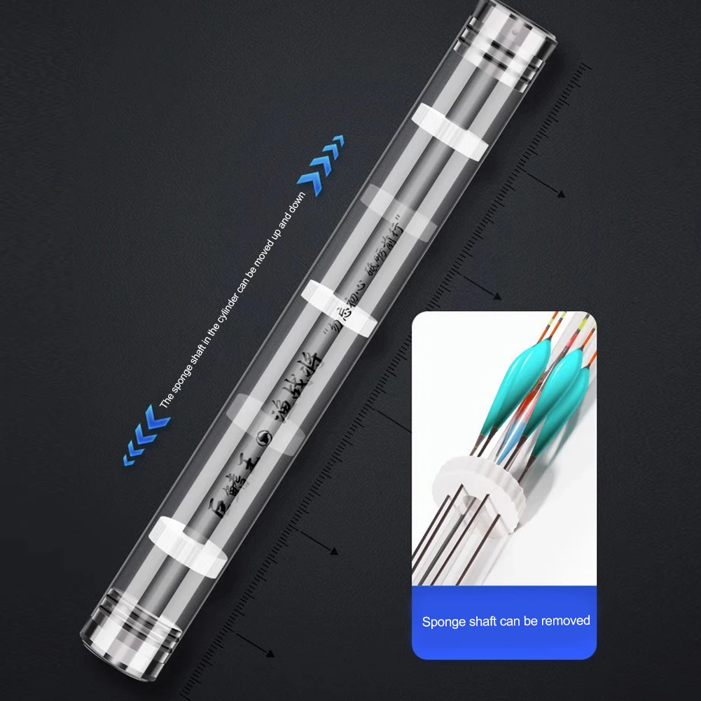 Fishing Float Container Fishing Rod Float Storage Tube Clear Loaded Pellet Waggler Float Tube Fishing Tackle Accessory