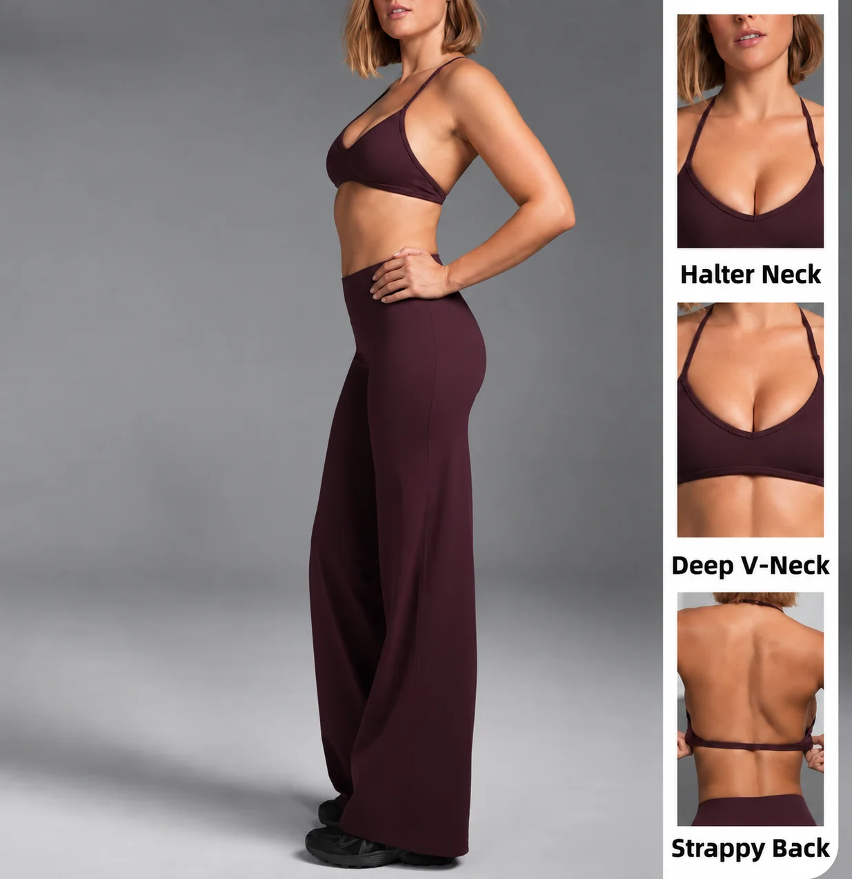 Summer Yoga Bra Women Adjustable Halter Neck Sexy Back Push Up Sports Bra Outer Wear Gym Workout Fitness Camisole Crop Top