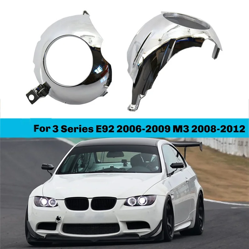 

Firmly For BMW 3 Series E92 2006-2009 M3 2008-2012 Headlamp Silver Bowl Lamp Cup Protector