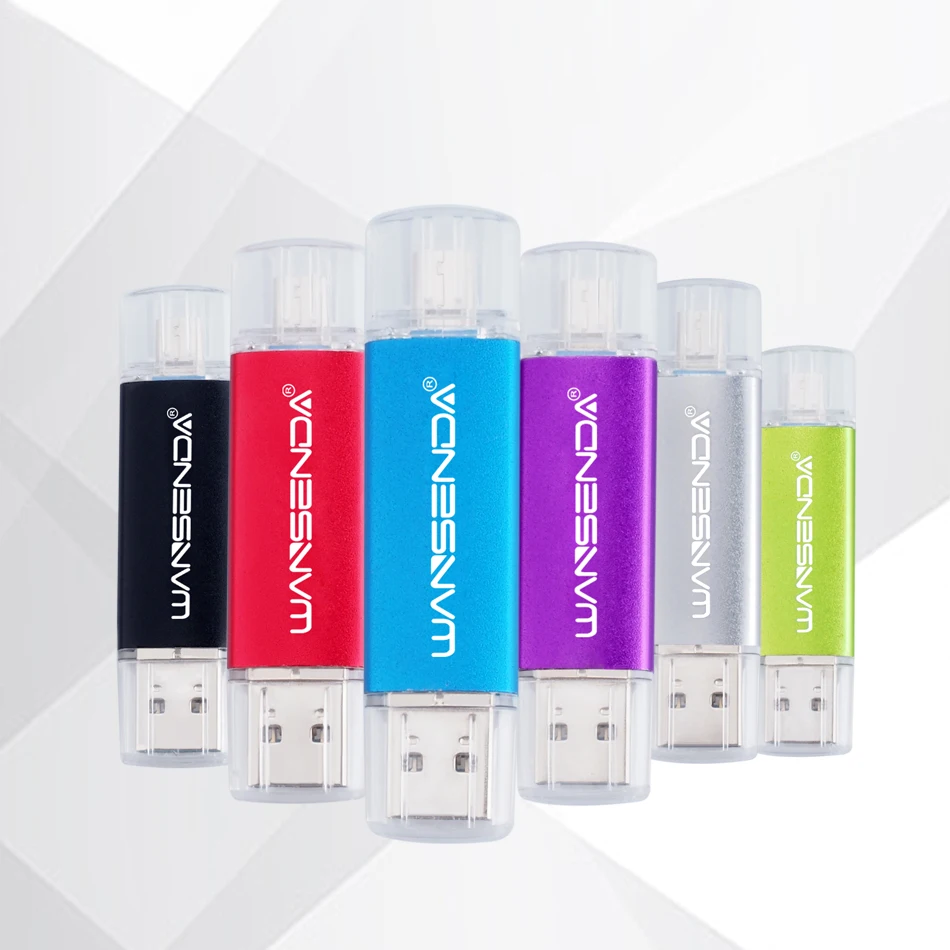 Wansenda USB 3.0 Flash Drive OTG Pendrive 8GB 16GB 32GB 64GB 128GB 256GB Micro Cle USB Stick Pen Drive untuk Android/PC