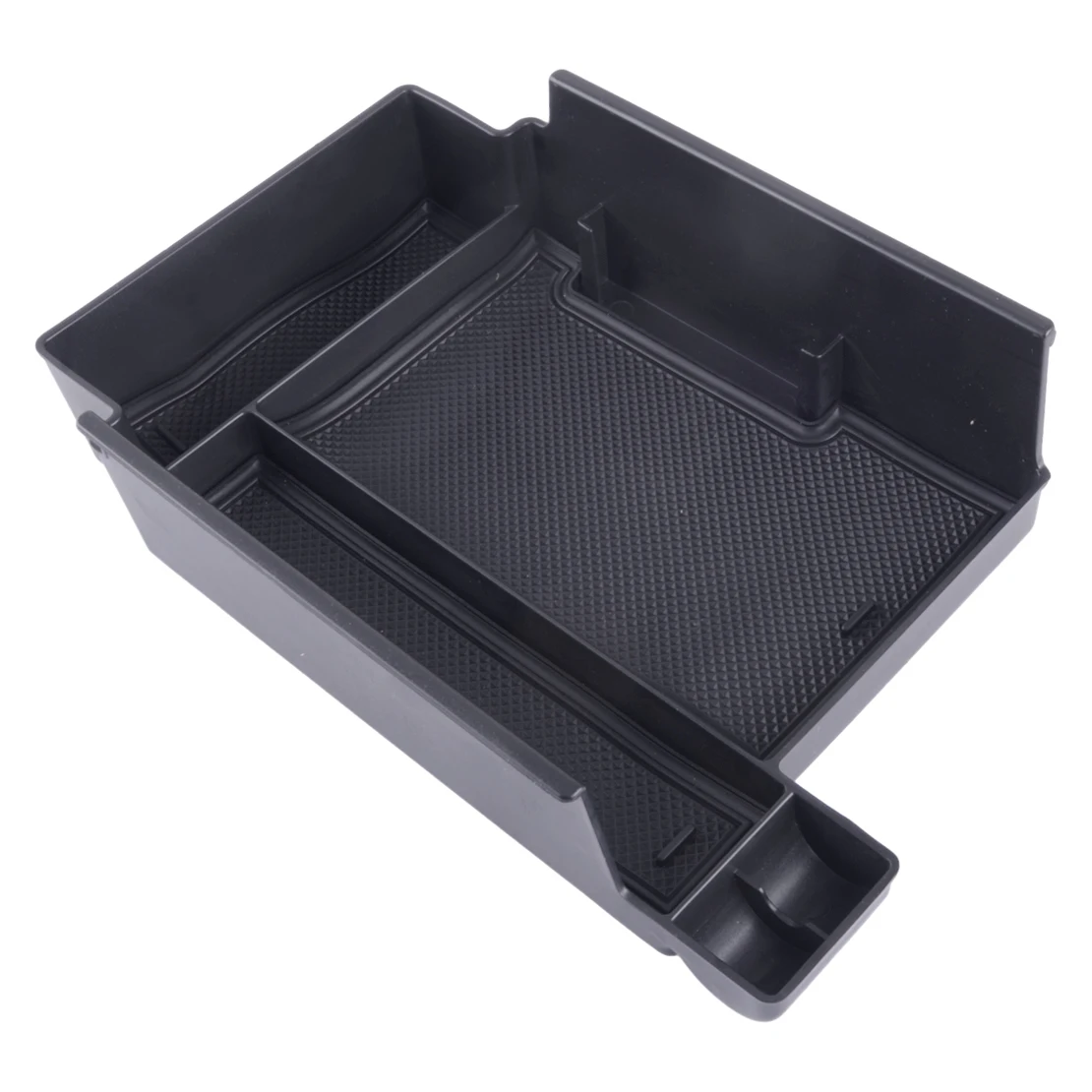 Caja de almacenamiento para el reposabrazos del coche, bandeja organizadora con alfombrilla antideslizante, color negro, compatible con Nissan Pathfinder 2022 2023