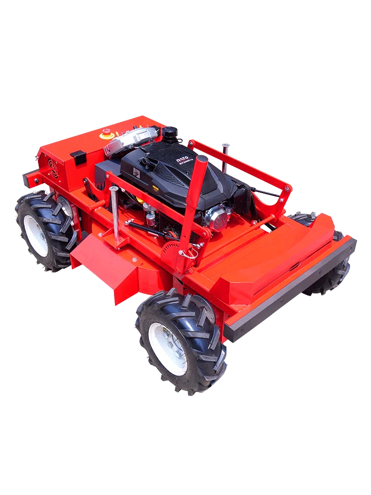 Customized CE EPA Petrol Engine All Terrain Grass Cutting Machine Rubber Remote Control Robot Lawn Mower