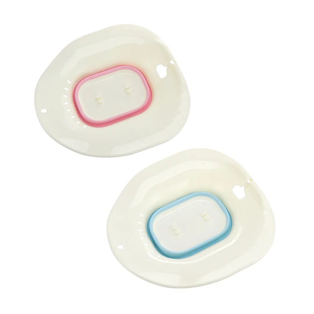 

2 Sets Collapsible Sitz Bath Hemorrhoid Postpartum Care Wash Basin Pregnant Woman Portable Durable Toilet Seat Large