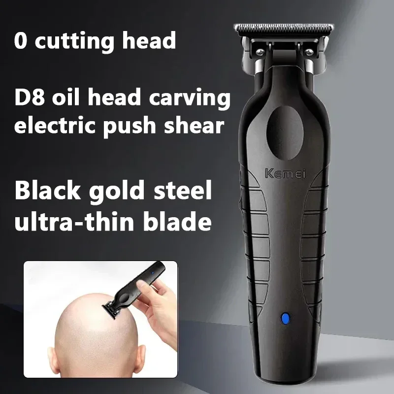 Kemei KM-2299 Barber Akku-Haarschneidemaschine 0 mm Zero Gapped Carving Clipper Professionelle elektrische Finish-Schneidemaschine für Männer – Detail 3