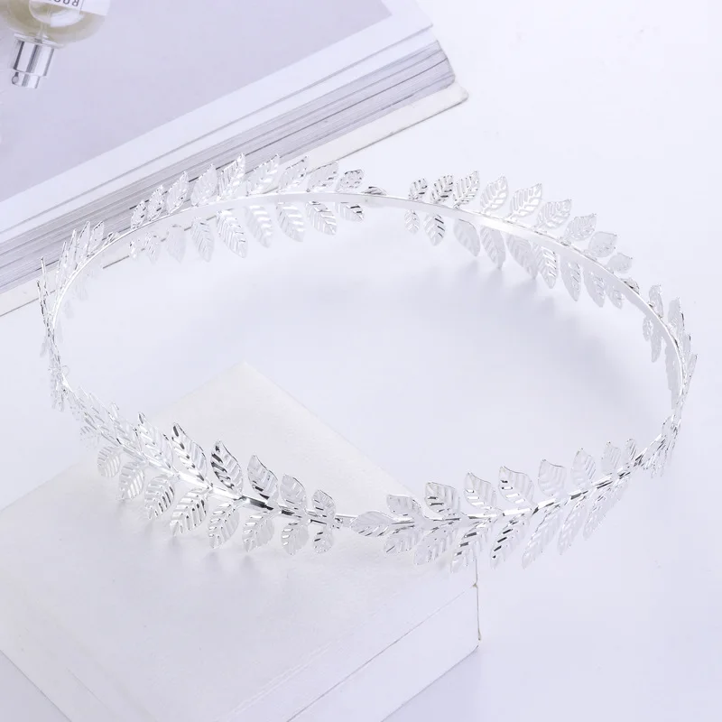 Folhas Branch Metal Headbands para Mulheres, Bridal Hairbands, Leaf Wreath, Hair Hoops, Party Hair Acessórios, Floresta, 6pcs