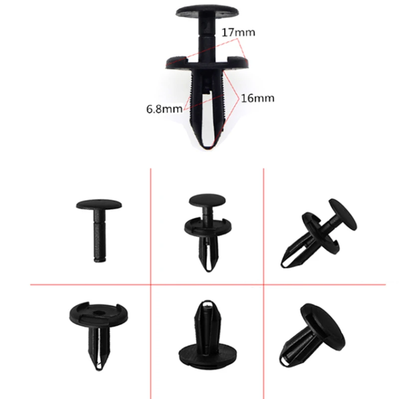 

20Pcs For 7MM Hole OE: 6506008AA 15149708 Auto Bumper Expansion Buckle Retaining Fastener Clip Car Engine Cover Latch Clip B140