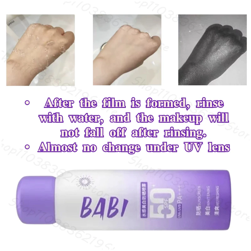 BABI SPF50 Sunscreen Spray UV Protection Refreshing Plain and Water Sense Sunscreen Facial Body Universal PA+++ 150ml